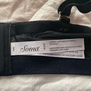 Soma Lightest Lift Perfect Coverage 42DD Sheer Black